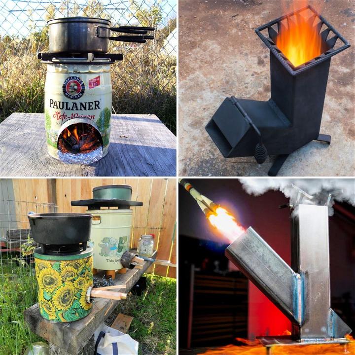 30 Free DIY Rocket Stove Plans Out of Recycled Material