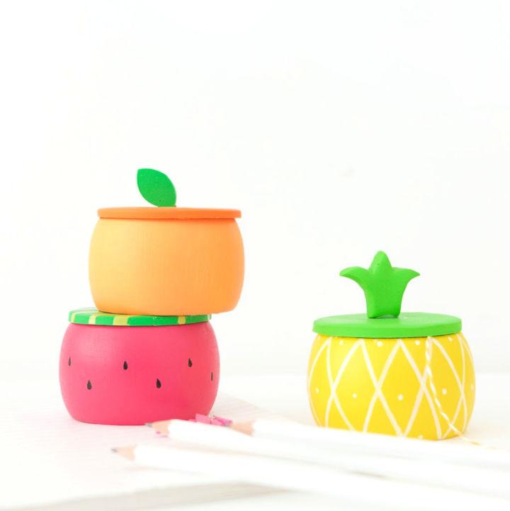 Fruity Wooden Bracelet Trinket Boxes