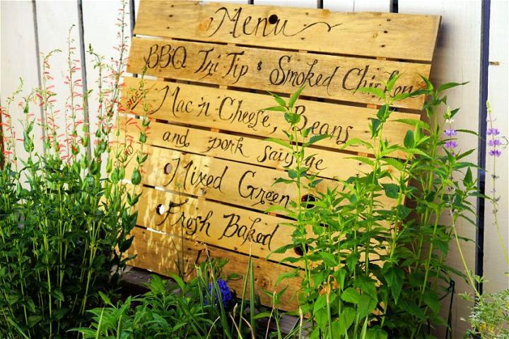 Hand Lettered Pallet Sign