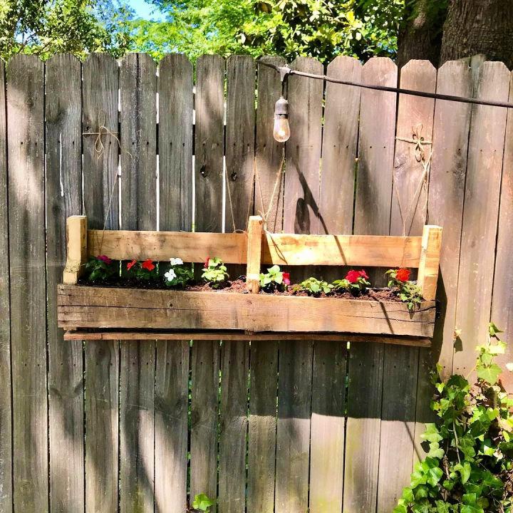 Hanging Pallet Planter Box