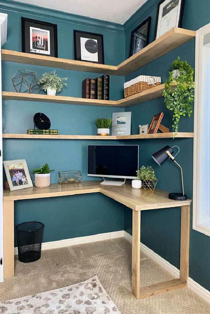 Herringbone L Shaped Corner Desk