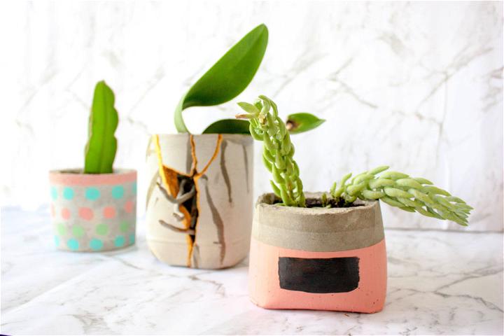 Homemade Cement Planters