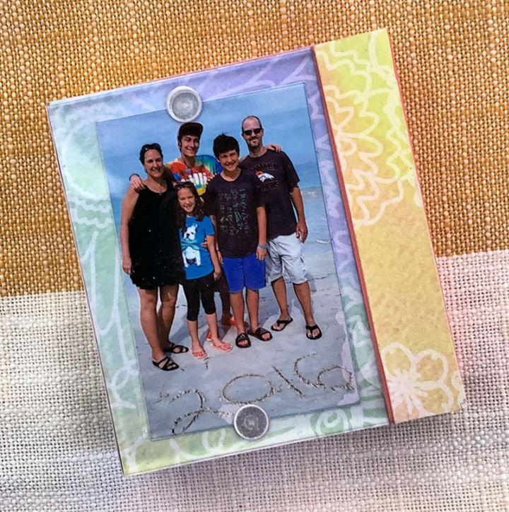 Homemade Decoupage Mini Photo Frame