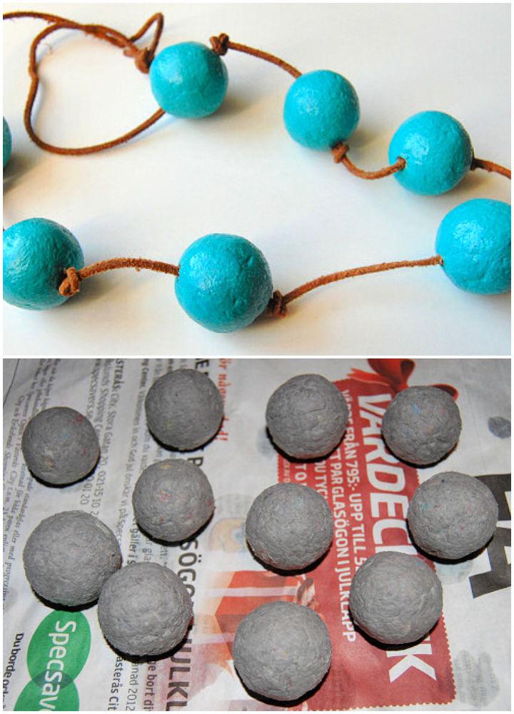 Homemade Paper Mache Beads