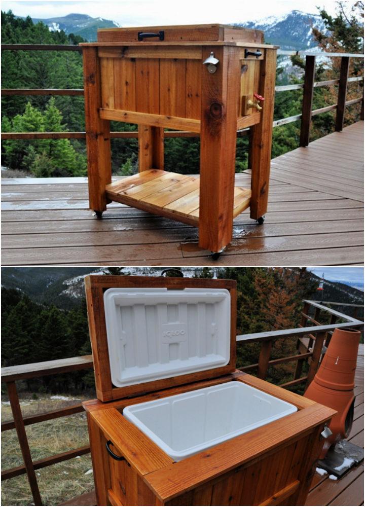25 Homemade Diy Cooler Plans To Make Your Own Box - Diy Patio Cooler Stand Instructions Pdf