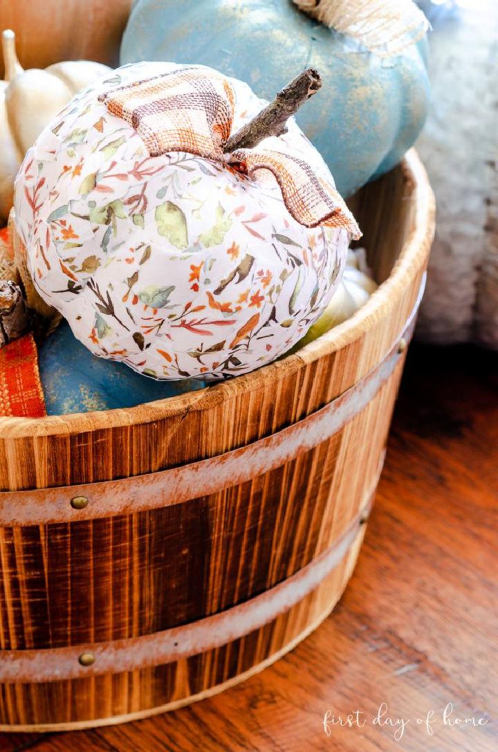 How to Make Decoupage Pumpkins