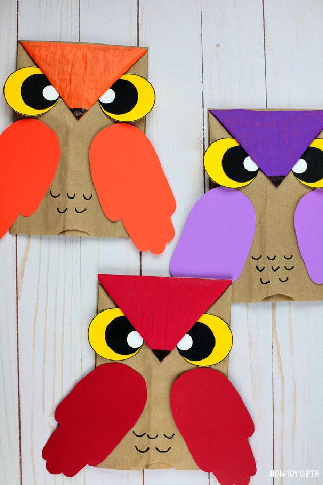 How to Make a Paper Bag Owl
