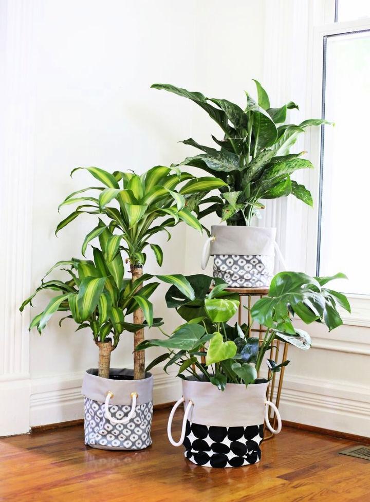 Indoor Fabric Planter DIY