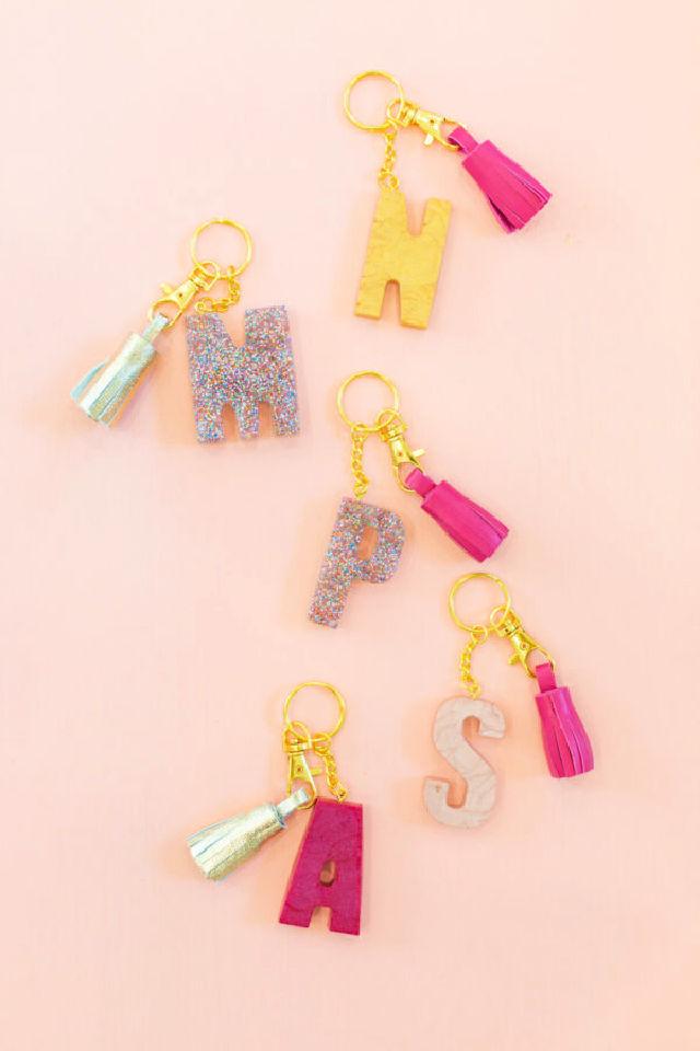 Keychain With Liquid Polymer Clay