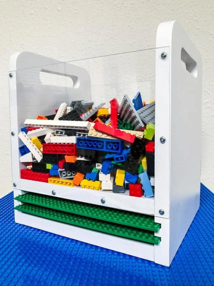 Lego Bin with Baseplate Storage