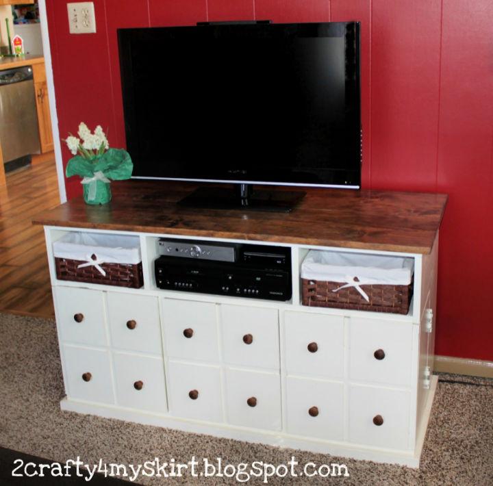 Media Console With Hidden Storage Doors