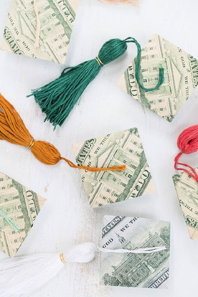 Origami Money Graduation Caps for 8th Grade