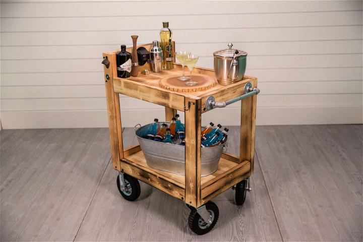 Outdoor All Terrain Beverage Bar Cart