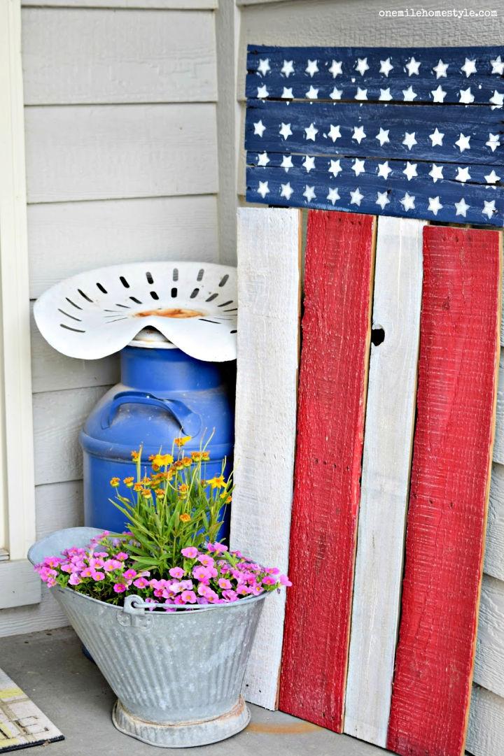 Pallet Flag For Front Porch