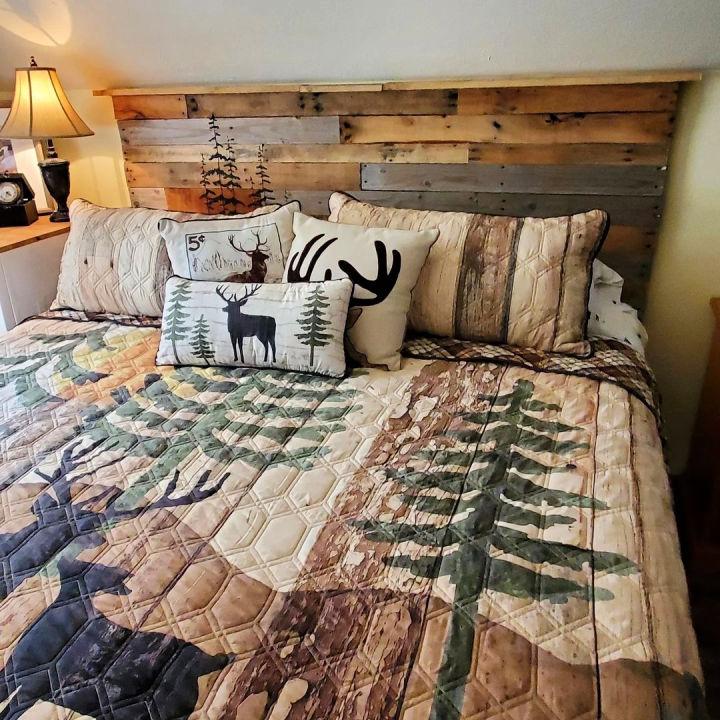 Pallet Headboard For Larger Bed