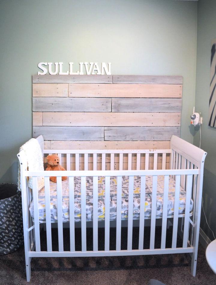 Pallet Headboard For Nursery