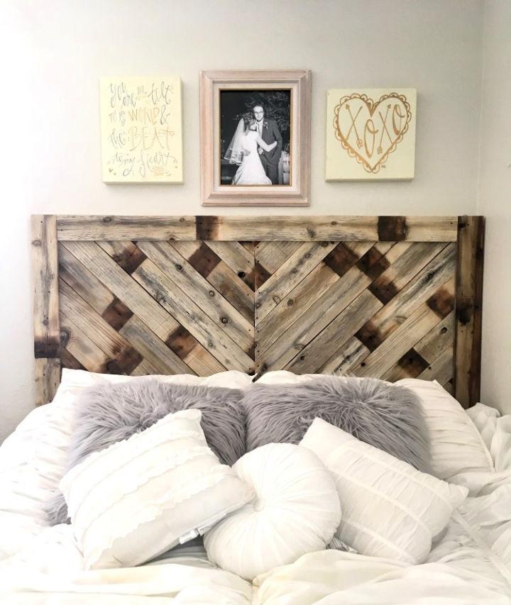 Pallet Herringbone Headboard