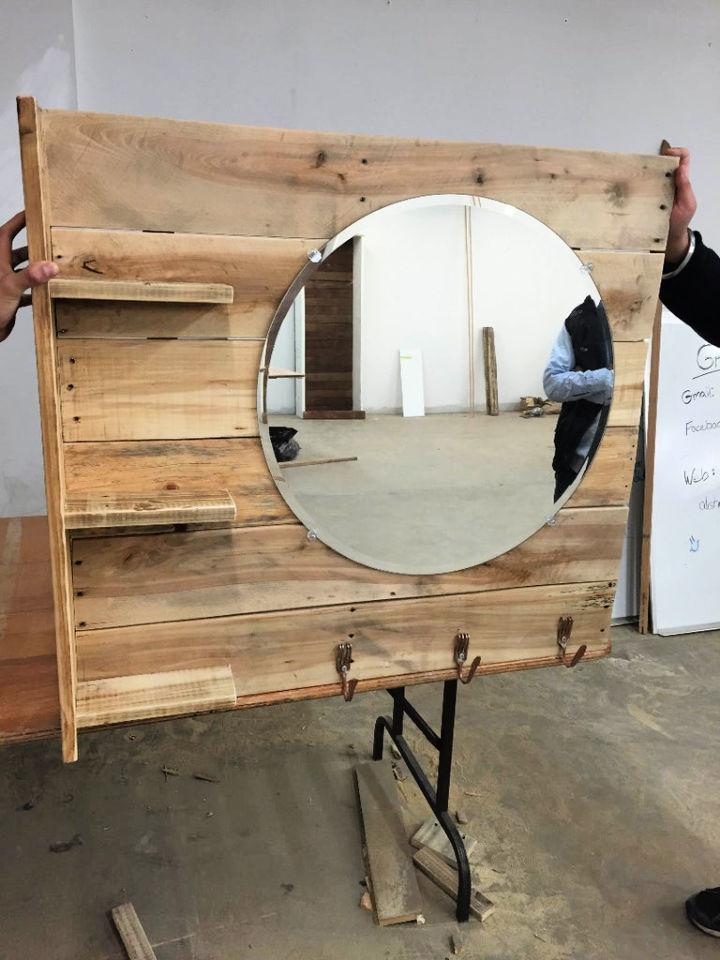 Pallet Vanity With Shelves