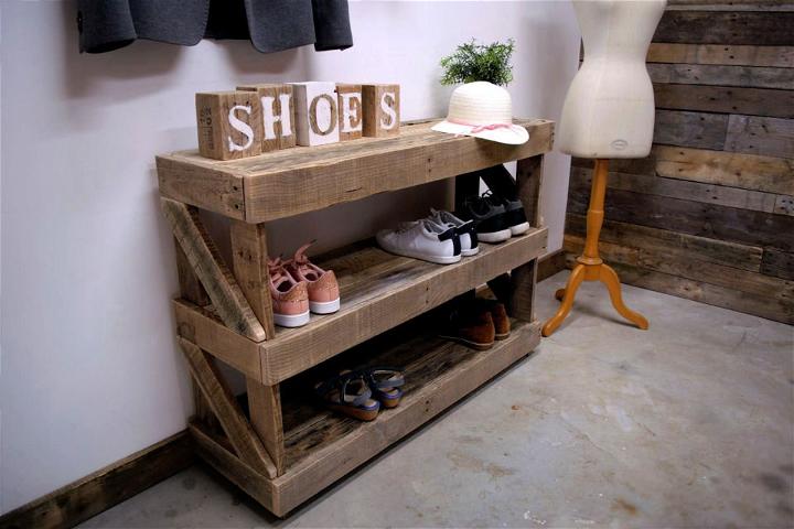 Pallet Wood Shoe Rack Plan