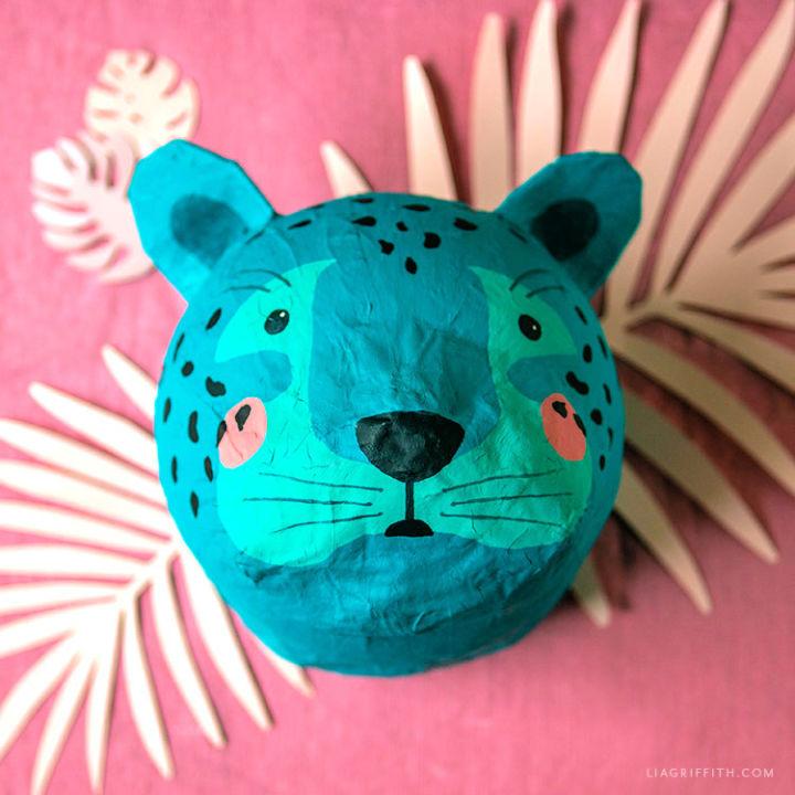 Paper Mache Leopard Wall Decor