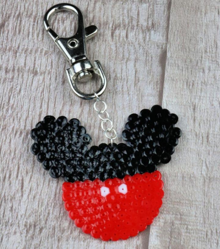 Perler Bead Mickey Mouse Keychain