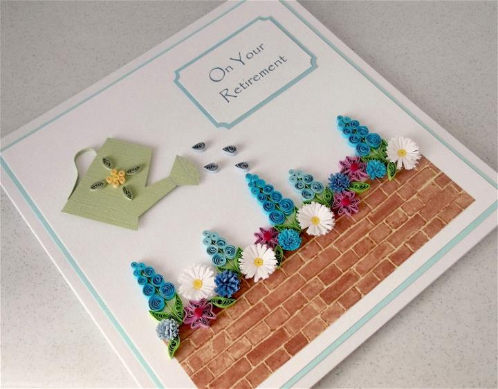 Quilled Retirement Card