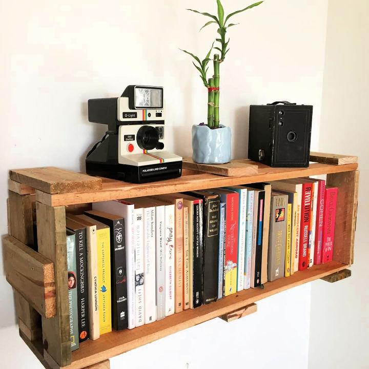 Rustic Floating Pallet Shelf