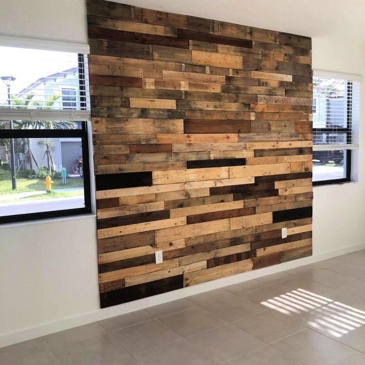 Rustic Pallet Wood Art Wall