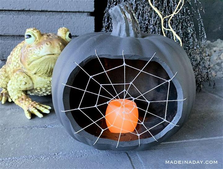 Spine Tingling Spider Web Pumpkin