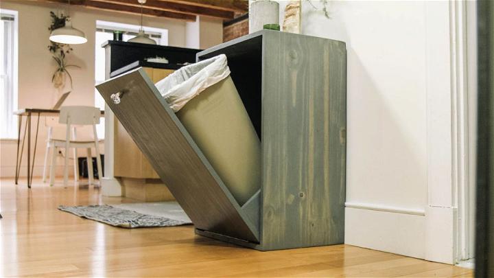 Storage Trash Can Cabinet