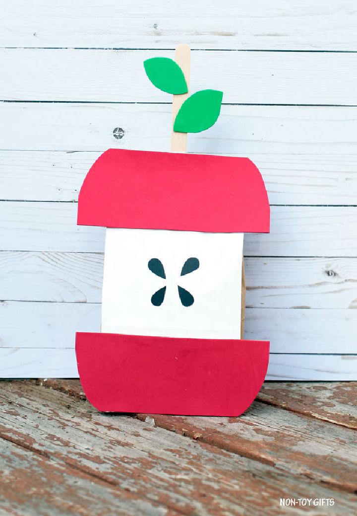 Stuffed Paper Bag Apple Craft