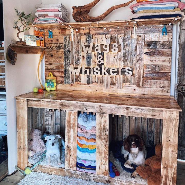 Diy pallet cheap dog crate