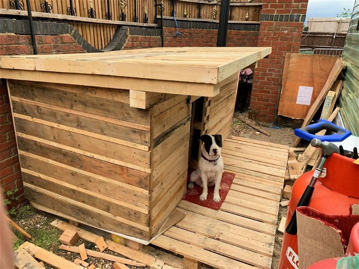 Pallet wood 2024 dog kennel