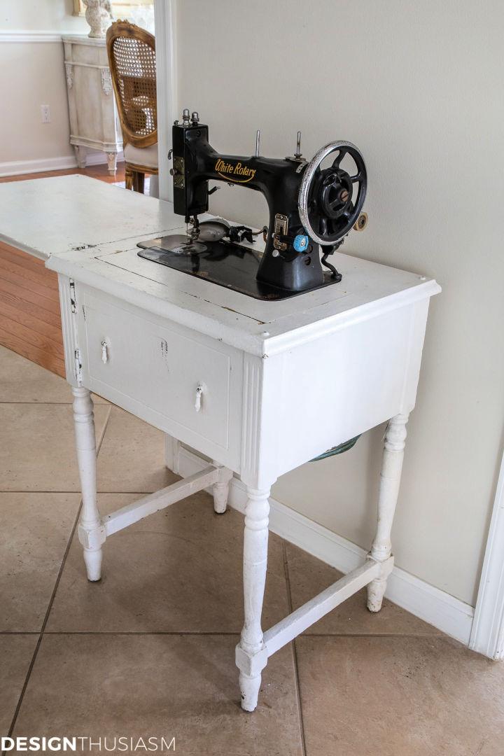 Vintage Sewing Machine Table
