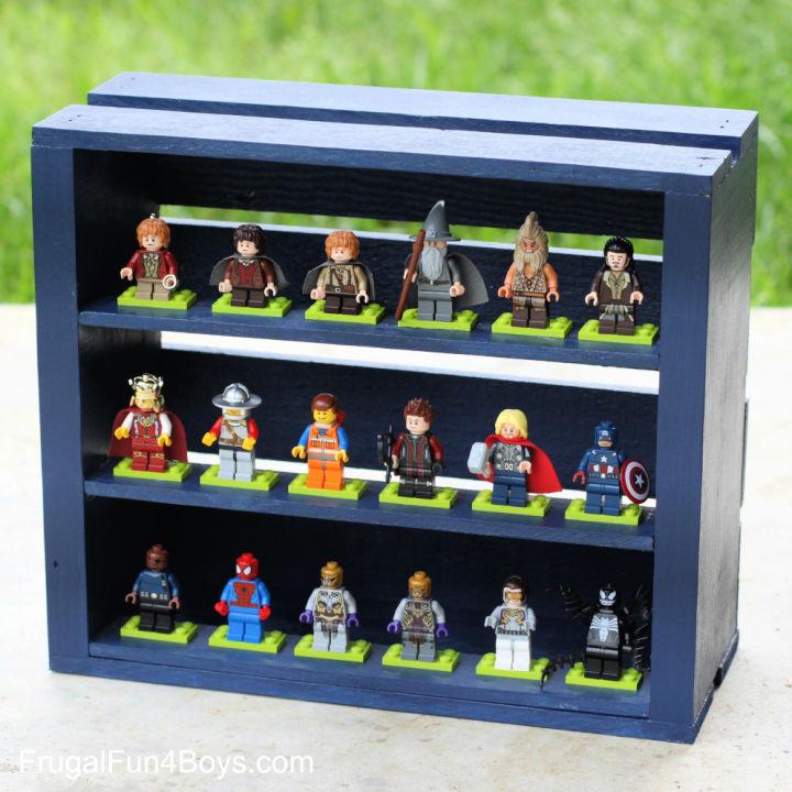 Caja de madera Lego Minifigure Display