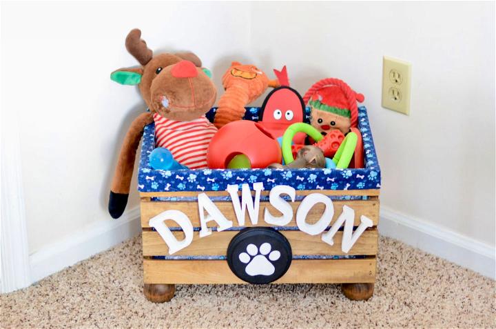 Caja de juguetes de caja de madera para perros
