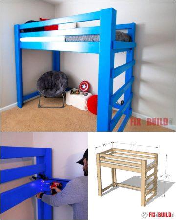 30 Free DIY Loft Bed Plans for Kids and Adults - Blitsy