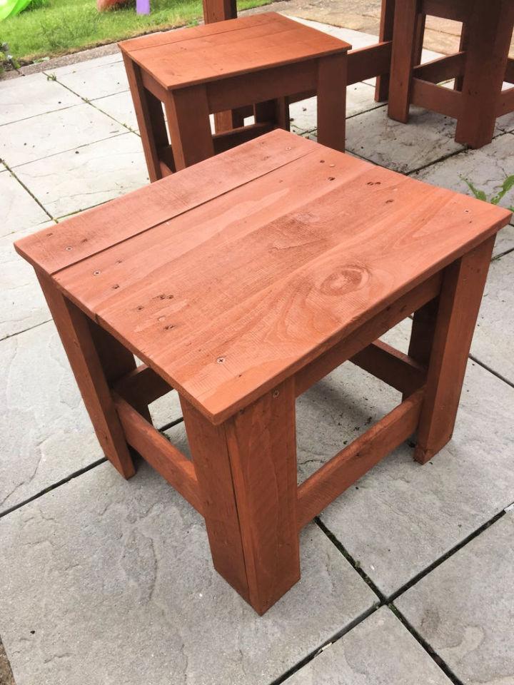 Wooden Pallet Stool