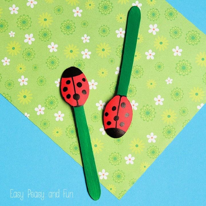 Wooden Spoon Ladybug Puppets